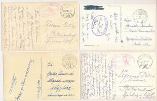 ERDÉLY - 14 db RÉGI város képeslap, mindegyik tábori postahivatal bélyegzővel / TRANSYLVANIA - 14 pr...