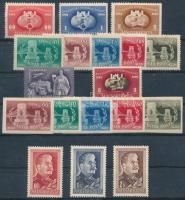 4 db sor + 2 db önálló bélyeg stecklapon, kissé vegyes minőségben