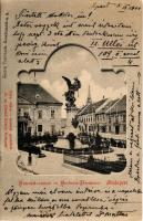 1900 Budapest I. Dísz tér, Honvéd emlék, üzletek. Divald Károly 33. (EK)