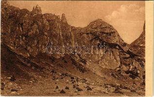 Bucsecs-hegység, Butschetsch, Bucegi (Brassó mellett); Gaura. Wilhelm Hiemesch kiadása 1909. / mountain peak