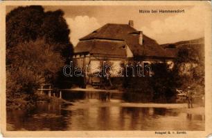 1918 Szenterzsébet, Hammersdorf, Gusterita (Nagyszeben, Sibiu); Mühle / vízimalom. H. Zeidner kiadása. Fotograf G. v. Kováts / watermill + "K.U.K. HAUPTFELDPOSTAMT 620" (EK)