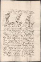 1779-1780 Nagykőrössel kapcsolatos 2 db régi dokumentum: 

1779 Nagykőrös, "Csete János és fe...