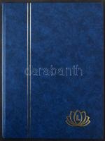 LINDNER A/4 8 fekete lapos berakó, kék borítóval, újszerű állapotban