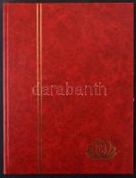 Lindner A/4 16 fekete lapos berakó, bordó borítóval (kis sérülés a borítón, amúgy szép állapotban)