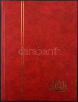 Lindner A/4 16 fekete lapos berakó, bordó borítóval (kis ragasztónyom a borítón)
