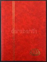 Lindner A/4 16 fekete lapos berakó, bordó borítóval újszerű állapotban