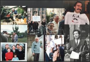A rendszerváltás időszakában készült utcai és sajtófotók, életképek, politikusok, stb., 35 db vegyes...
