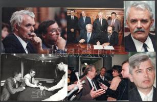 A rendszerváltás időszakában készült utcai és sajtófotók, életképek, politikusok, stb., 35 db vegyes...