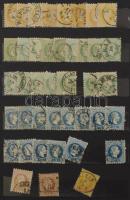 Ausztria kis tétel az 1860-1880 közötti időszakból, hozzá kevés magyar Turul és Hírlapbélyeg, 11 lap...