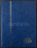 Lindner A/4 16 fekete lapos berakó, kék borítóval (kis sérülések a borítón, amúgy szép állapotban)