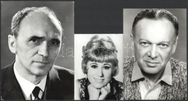 Magyar színészek sajtófotói, 20 db, vegyes méretben