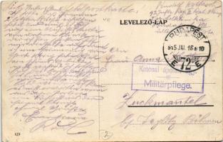 1915 Budapest VIII. Üllői út, Klinikák + "Katonai ápolási ügy - Militärpflege"