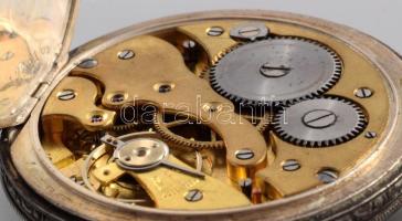 Chronometre Tegra svájci ezüst (Ag) zsebóra másodperc segédkörrel, működik, d: 5 cm, bruttó 64g