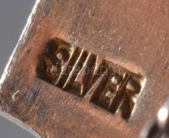 Keleti ezüst (Ag) karperes és gyűrű, m:52, kövekkel kirakva, bruttó 40g