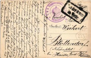 1916 Gorizia, Görz; Hof des Central-Kino, Via Giardino / WWI K.u.K. military, ruins of the cinema ...