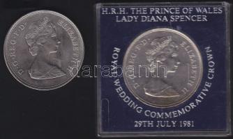 Nagy-Britannia 1981. "Károly és Diana esküvője" emlékérem (2x) T:BU