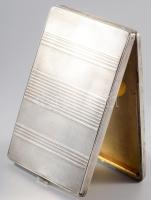 Ezüst (Ag) cigarettatartó, jelzett, 156g