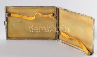 Ezüst (Ag) cigarettatartó, jelzett, 156g