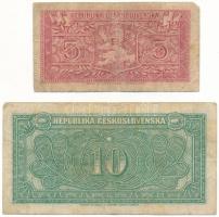 Csehszlovákia DN (1945) 5K + 10K T:F,VG
Czechoslovakia ND (1945) 5 Korun + 10 Korun C:F,VG
Krause ...
