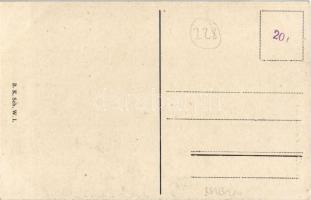 Gorizia, Görz; Zerschossene Strasse / WWI K.u.K. military, destroyed houses after battle. B. K. Sch....