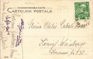 1910 Grado, Via Stefania / street view, shops (small tear)