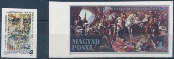 1986 Nemzetközi rákkongresszus + Budavár visszavétele vágott bélyeg
