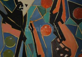 Bubelényi András (-): Donjuan a pokolban - Csillagromboló. Olaj, farost. Jelzett a hátoldalán. Faker...