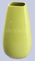 Olivazöld design váza, jelzés nélkül, hibátlan, m: 31,5 cm