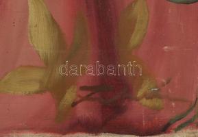 Olvashatatlan jelzéssel (Füzesi Lajos?): Lányka. Olaj, vászon. Sérült. 80x60 cm