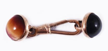 14K arany női mandzsetta, tigrisszem. jelzett br 6 g 3,5 cm