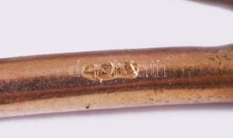 14K arany női mandzsetta, tigrisszem. jelzett br 6 g 3,5 cm