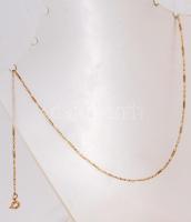 14K arany (Au) nyaklánc. jelzett 3,1 g 48 cm