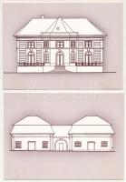 Tata, Tata-Tóváros - 8 db MODERN grafika a BME hallgatóitól, közte a zsinagóga