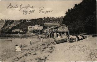 1908 Sistiana, Strand / beach. A. Beer (EK)