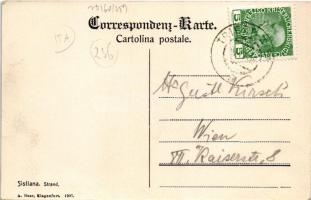 1908 Sistiana, Strand / beach. A. Beer (EK)