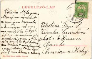 1908 Losonc, Lucenec; Tanítóképezde a templommal. Roth Simon kiadása / teachers' training insti...