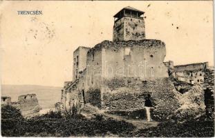 1913 Trencsén, Trencín; vár. Gansel Lipót kiadása / Trenciansky hrad / castle (EK)