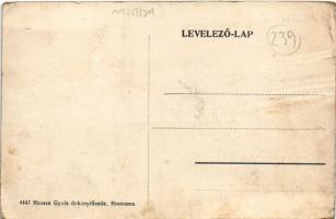 Homonna, Homenau, Humenné; Fő utca, gyógyszertár, Klein Dávid és fia üzlete. Hossza Gyula kiadása / ...