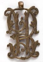 E betűs (Erzsébet?) könyvdísz, medál 7 cm