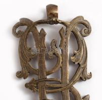 E betűs (Erzsébet?) könyvdísz, medál 7 cm