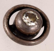 14K fehérarany (Au) fülbevaló brillel br: 1,2g