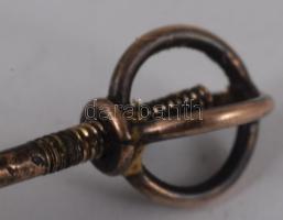 14K fehérarany (Au) fülbevaló brillel br: 1,2g