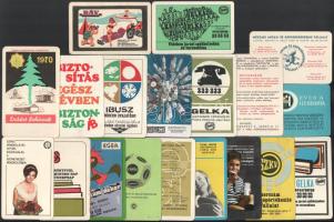 cca 1960-1980 Vegyes kártyanaptár tétel, 20 db