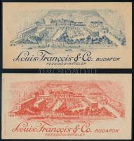 Louis Francois &amp; Co. Pezsgőgyártelep Budafok 2 db számolócédula