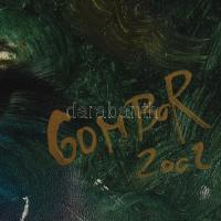 Gombor József (1962-2021): A hold álma, 2002. Olaj, karton jelzett, dekoratív fakeretben, 49x27,5 cm