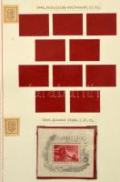 Régi magyar tétel 1945-től 1955-ig albumban, főleg pecsételt bélyegek, közte postatiszta Lánchíd I.+...