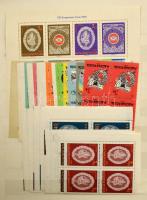 Régi magyar tétel 1945-től 1955-ig albumban, főleg pecsételt bélyegek, közte postatiszta Lánchíd I.+...