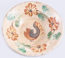 Kakasos tál. Szilágyság, 20. sz. első harmada, d:21,5 cm