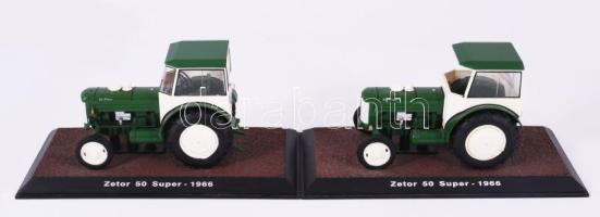 2 db Zetor traktor műanyag makett, sérülésekkel 15 cm