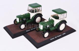 2 db Zetor traktor műanyag makett, sérülésekkel 15 cm